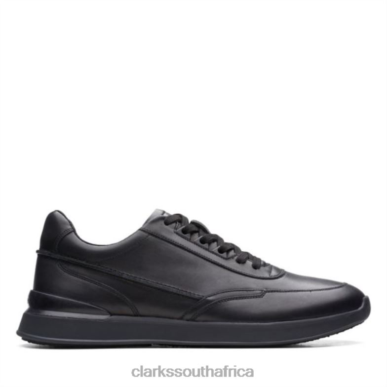 Clarks Black Leather Race Lite Lace Black Leather 840405569 Men Clarks Black Leather