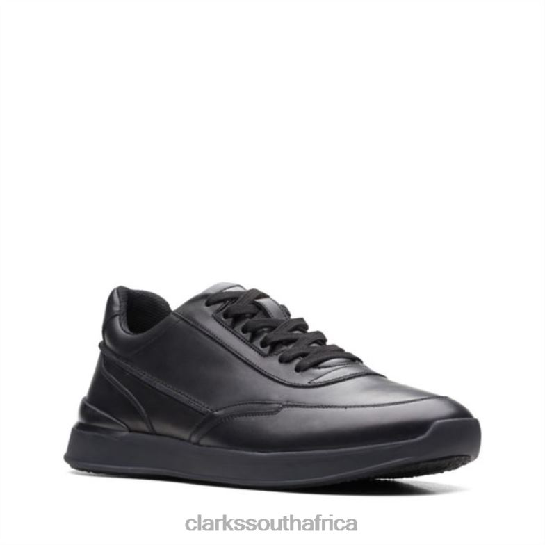 Clarks Black Leather Race Lite Lace Black Leather 840405569 Men Clarks Black Leather