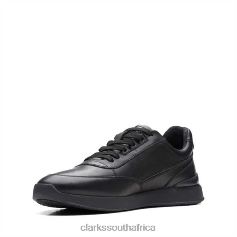 Clarks Black Leather Race Lite Lace Black Leather 840405569 Men Clarks Black Leather