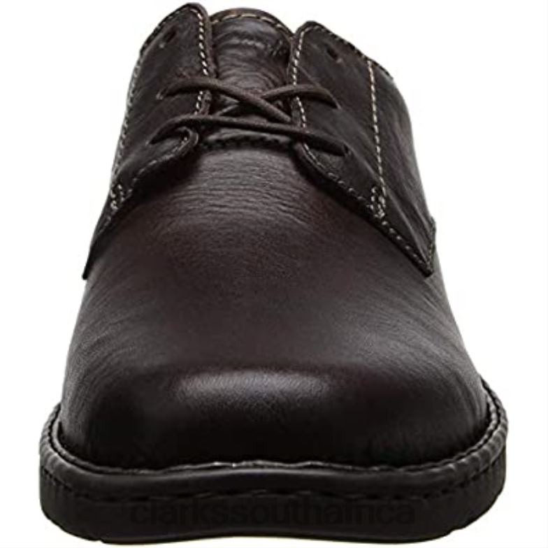 Clarks Brown Leather Mens Stratton Way Stratton Way 84040305 Men Clarks Brown Leather