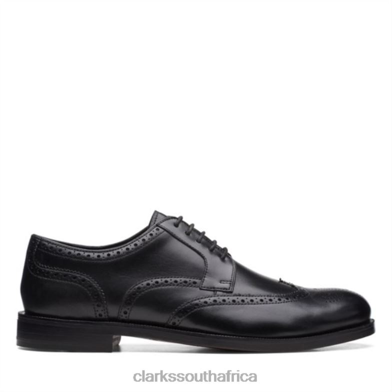 Clarks Craftdean Wing Black Leather Black Leather 840405442 Men Clarks Black Leather
