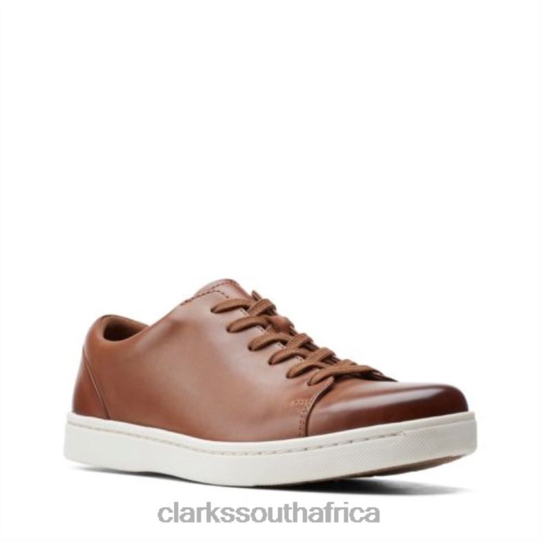 Clarks Dark Tan Leather Kitna Lo 840404441 Men Clarks Dark Tan Leather