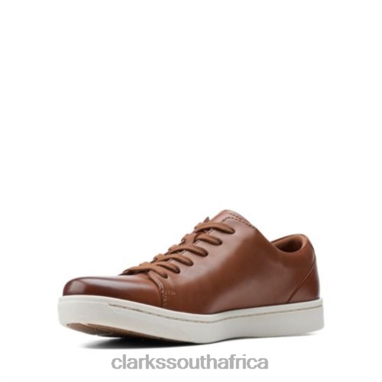 Clarks Dark Tan Leather Kitna Lo 840404441 Men Clarks Dark Tan Leather