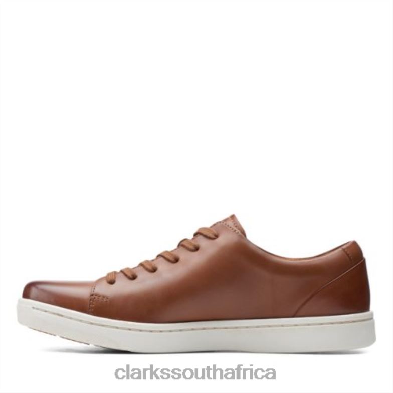 Clarks Dark Tan Leather Kitna Lo 840404441 Men Clarks Dark Tan Leather