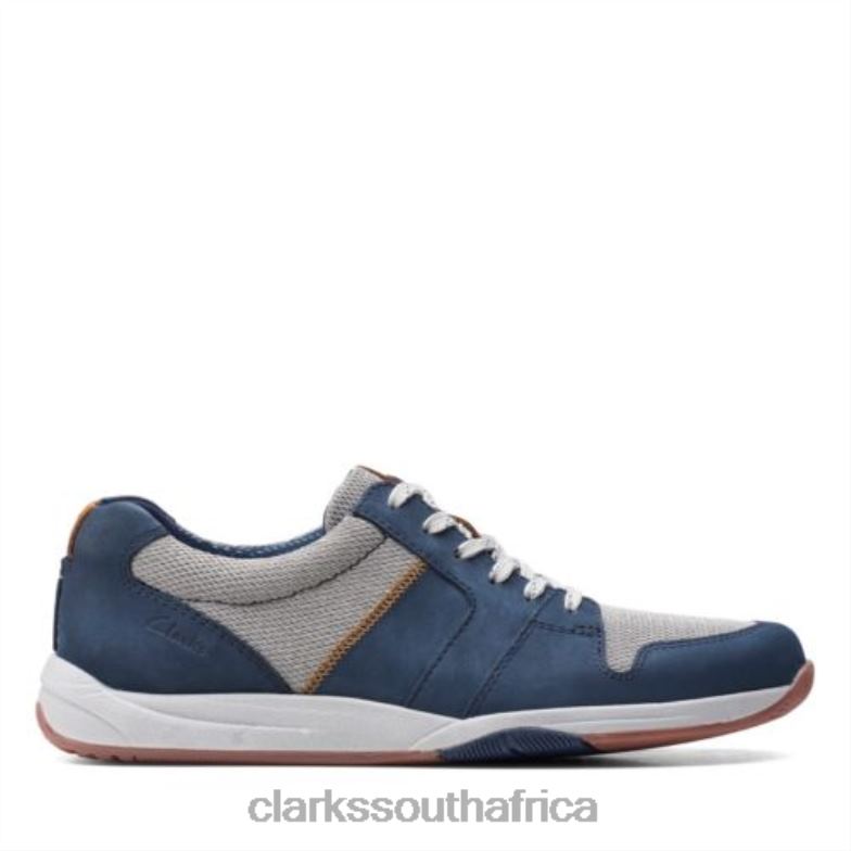 Clarks Langton Lace Navy Combi Nbk 840404466 Men Clarks Navy Combi Nbk