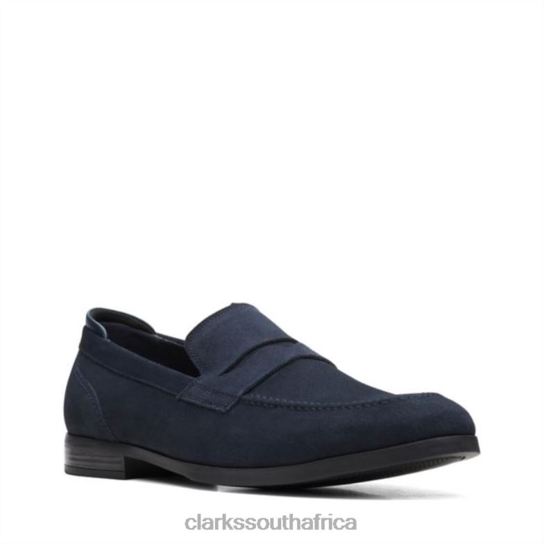 Clarks Navy Suede Bradish Ease Navy Suede 840405585 Men Clarks Navy Suede