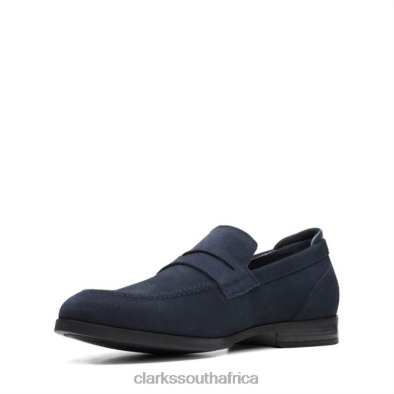 Clarks Navy Suede Bradish Ease Navy Suede 840405585 Men Clarks Navy Suede