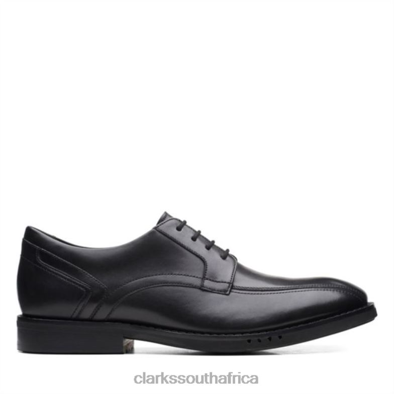 Clarks Un Hugh Way Black Leather Black Leather 840406682 Men Clarks Black Leather