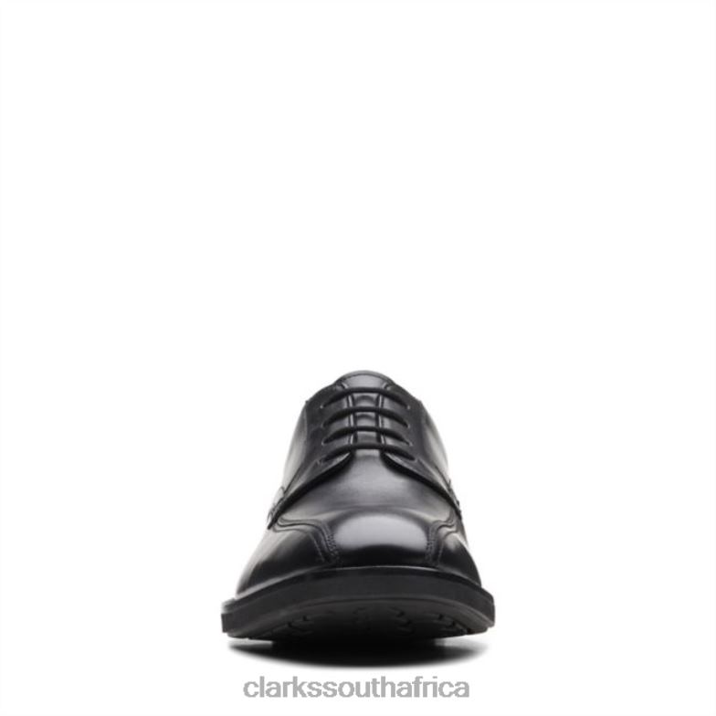 Clarks Un Hugh Way Black Leather Black Leather 840406682 Men Clarks Black Leather