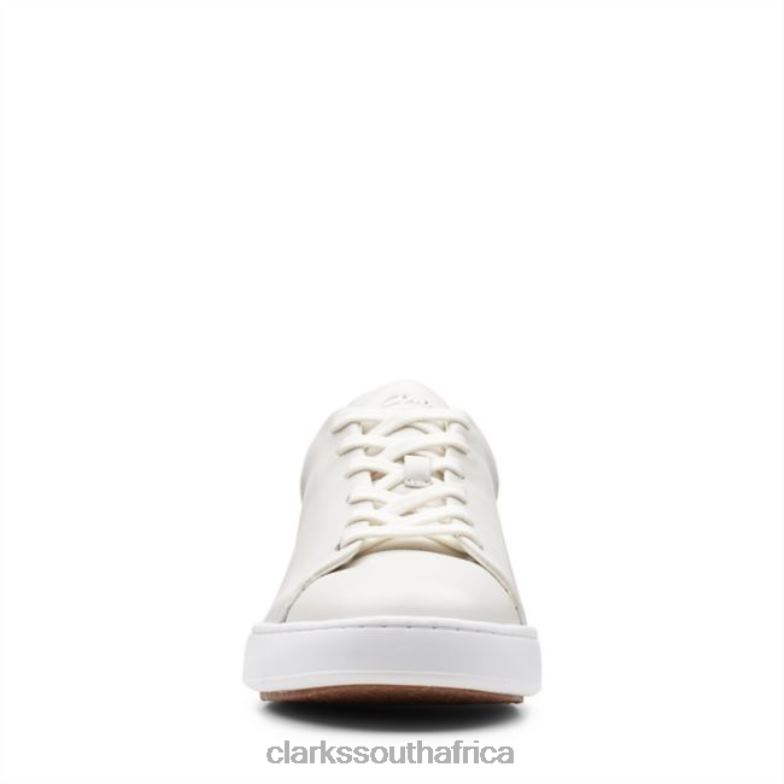 Clarks White Leather Court Lite Lace White Leather 840405521 Men Clarks White Leather