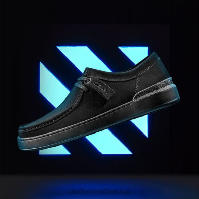 Court Lite Wally Black/Black Clarks 840406567 Men Clarks Black