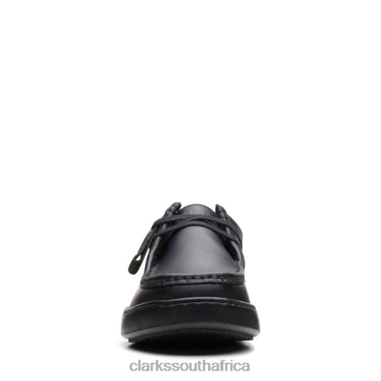 Court Lite Wally Black Leather Black Leather Clarks 840405534 Men Clarks Black Leather
