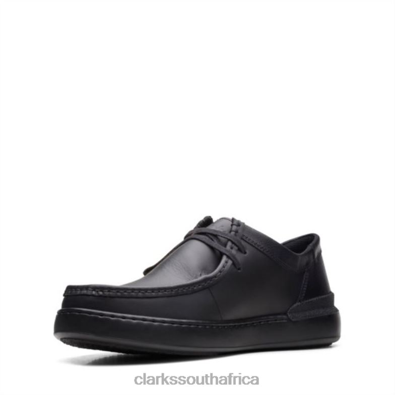 Court Lite Wally Black Leather Black Leather Clarks 840405534 Men Clarks Black Leather