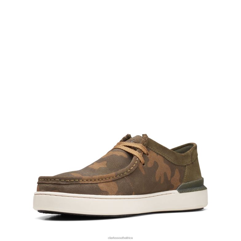 Dark Olive Combi Clarks Court Lite Wally 840403520 Men Clarks Dark Olive Combi