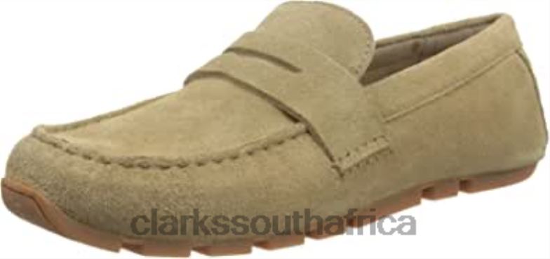 Dark Sand Suede Men's Oswick Bar Moccasin Clarks 840401324 Men Clarks Dark Sand Suede