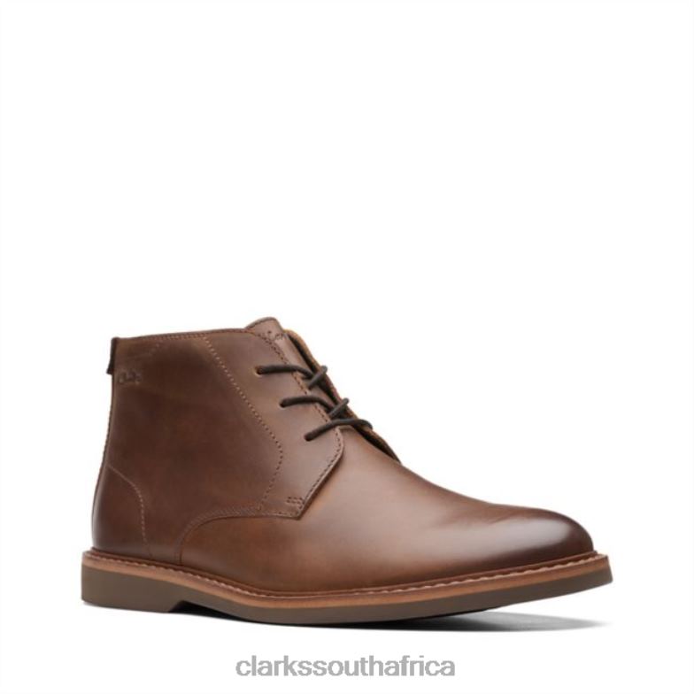 Dark Tan Leather Clarks Atticus Lt Mid Dark Tan Leather 840405627 Men Clarks Dark Tan Leather