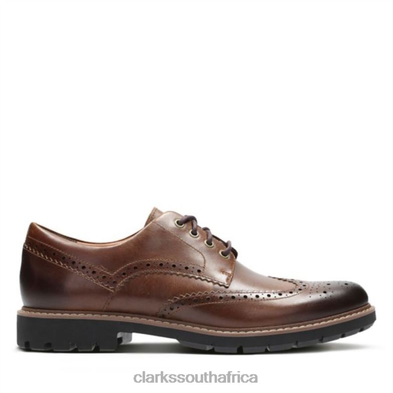 Dark Tan Leather Clarks Batcombe Wing Dark Tan Leather 840405499 Men Clarks Dark Tan Leather