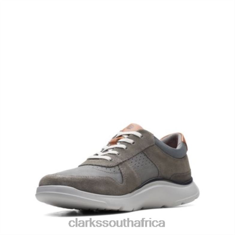 Gaskill Vibe Dark Grey Combi Clarks 840404454 Men Clarks Dark Grey Combi