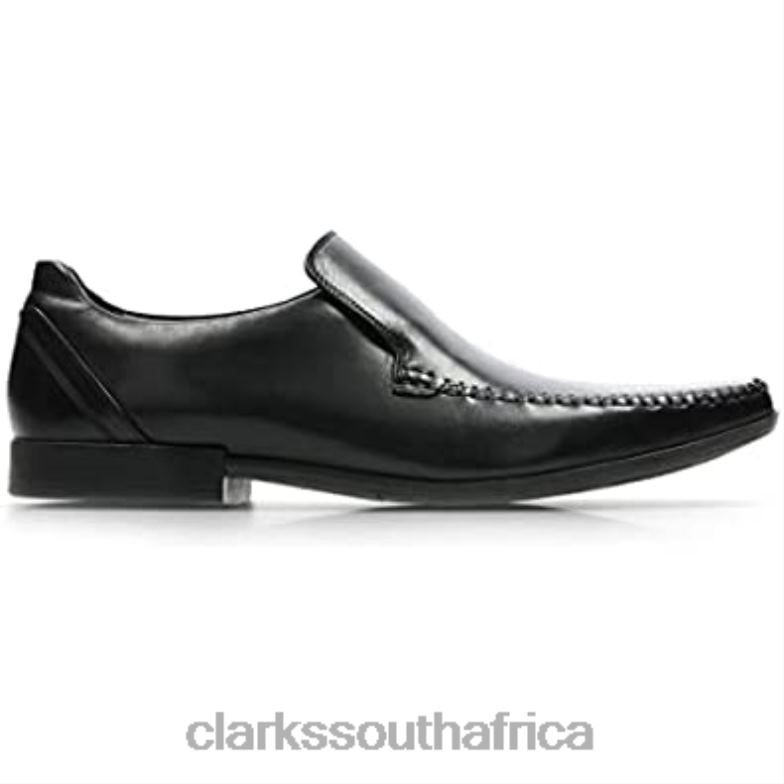 Glement Seam Leather Shoes Black Clarks 840401333 Men Clarks