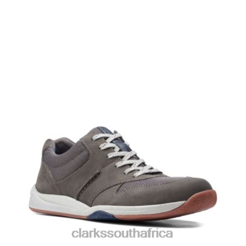 Langton Race Grey Nubuck Clarks 840404438 Men Clarks Grey Nubuck