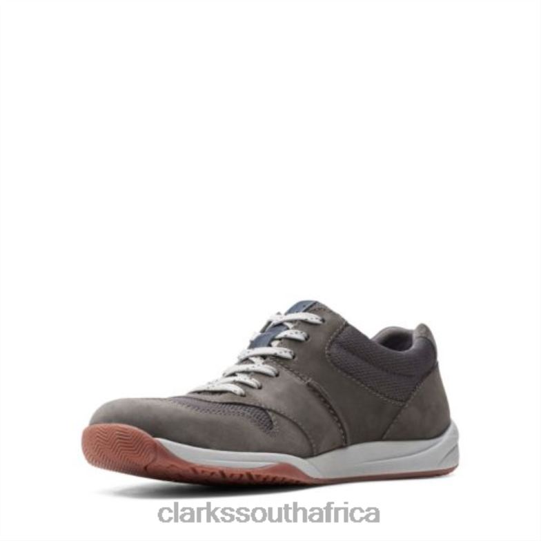 Langton Race Grey Nubuck Clarks 840404438 Men Clarks Grey Nubuck