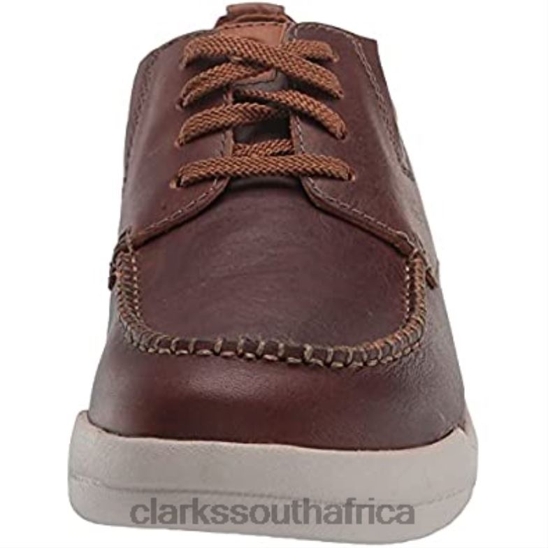 Men's Driftway Low Boat Shoe Clarks Dark Tan Leather 840401719 Men Clarks Dark Tan Leather