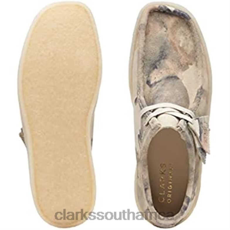 Men's Original Wallabee Cup Made Vietnam (New 2022) Clarks Off White Camo 840401159 Men Clarks