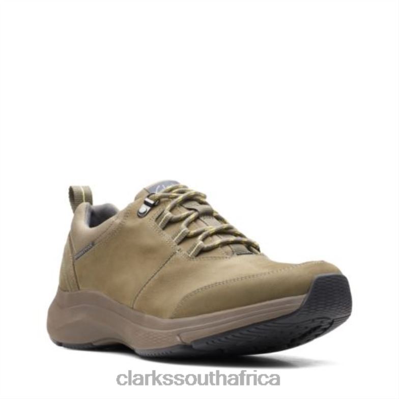 Olive Nubuck Wave 20 Tie Clarks 840404476 Men Clarks Olive Nubuck