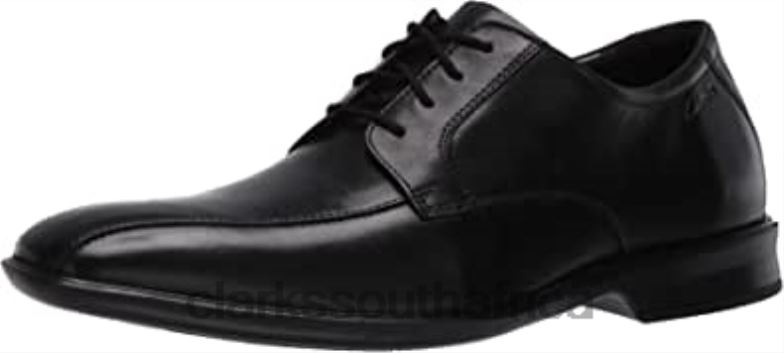 Black Leather Clarks Men's Bensley Run Oxford 840401296 Men Clarks Black Leather