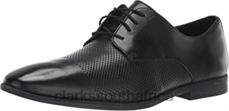 Black Leather Men's Bampton Cap Oxford Clarks 840402836 Men Clarks