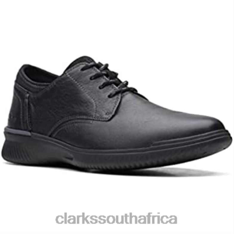 Black Leather Men's Donaway Plaoxford Clarks 84040156 Men Clarks