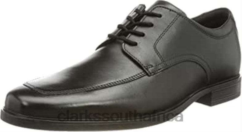 Black Men's Howard Apron Oxford-Schuh Clarks 840402156 Men Clarks Black Leather