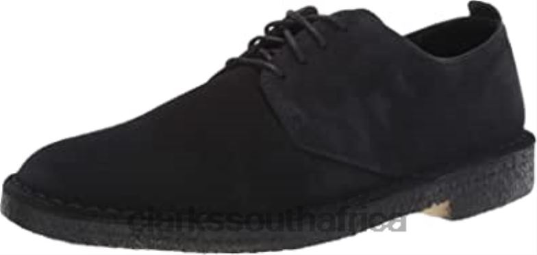 Black Suede Clarks Men's Desert London Oxford 840401379 Men Clarks Black Suede