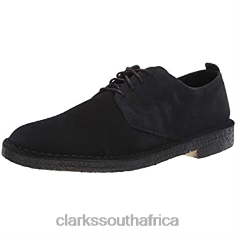 Black Suede Clarks Men's Desert London Oxford 840401379 Men Clarks Black Suede