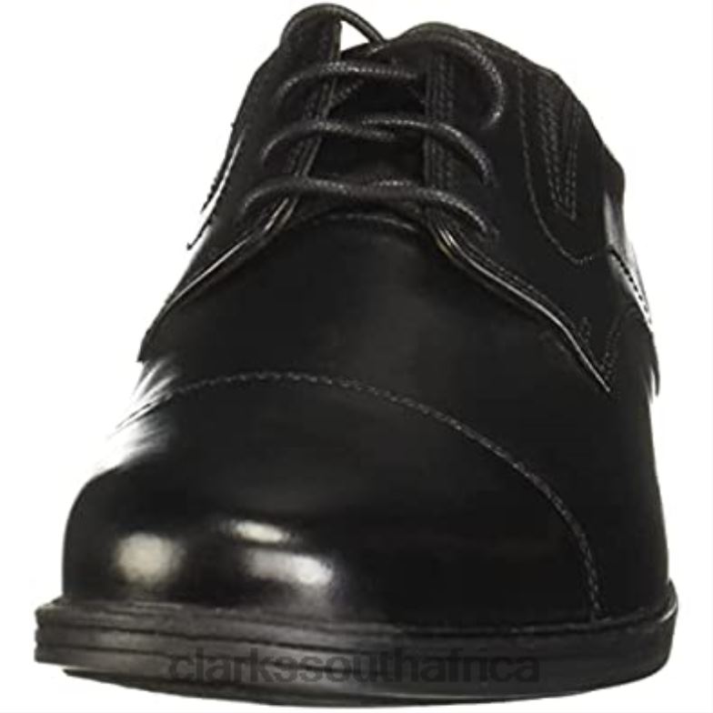 Clarks Black Leather Men's Whiddon Cap Oxford 840402273 Men Clarks Black Leather