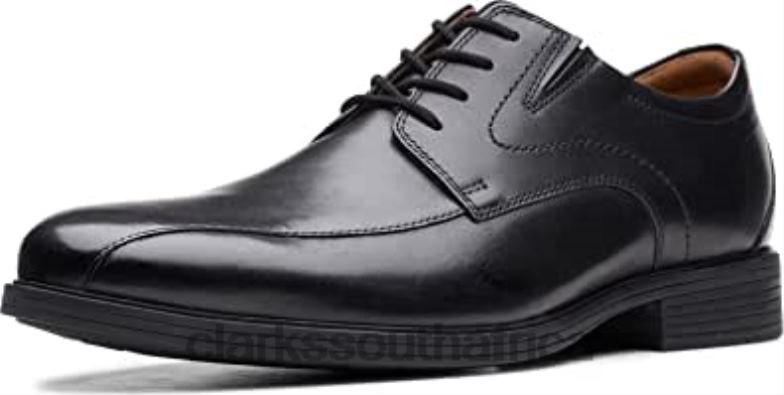 Clarks Black Leather Men's Whiddon Pace Oxford 84040761 Men Clarks Black Leather