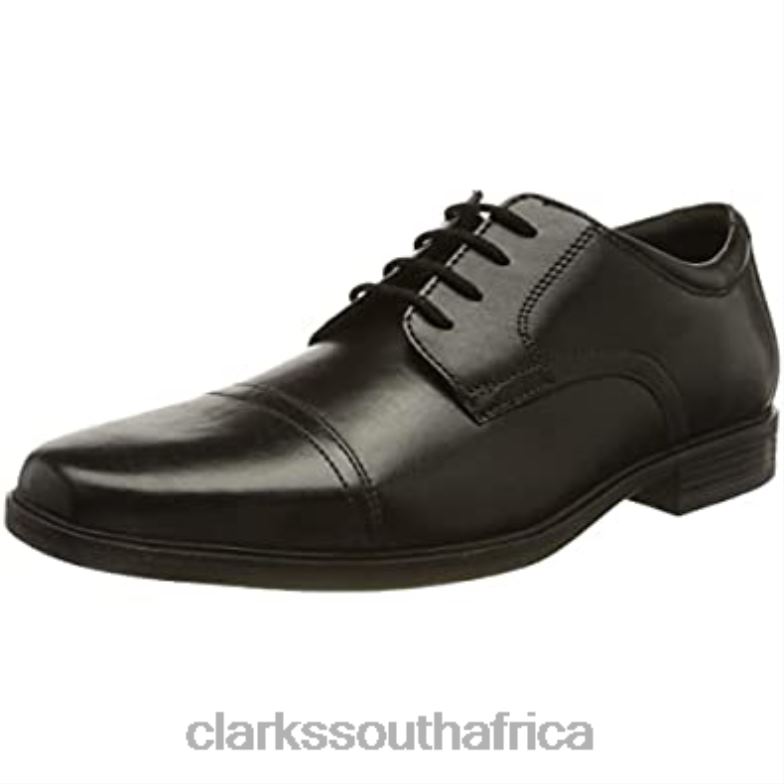 Clarks Black Men's Howard Cap Oxford 84040809 Men Clarks Black Leather