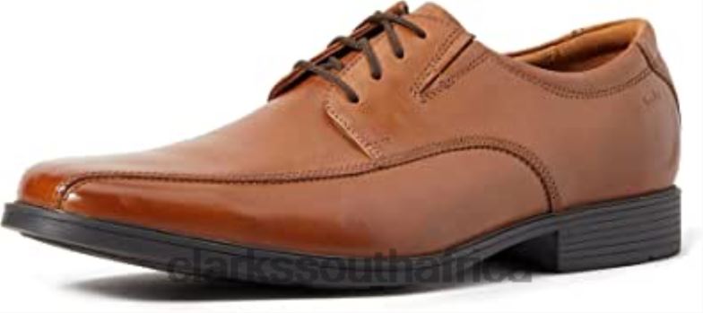 Clarks Men's Tilden Walk Oxford Flat Brown Dark Tan Lea 840401010 Men Clarks Brown Dark Tan Lea