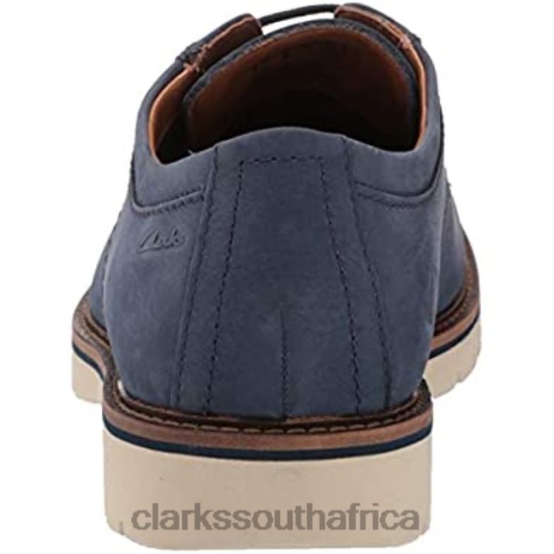 Men's Bayhill Plaoxford Clarks Dark Blue Nubuck 840401197 Men Clarks