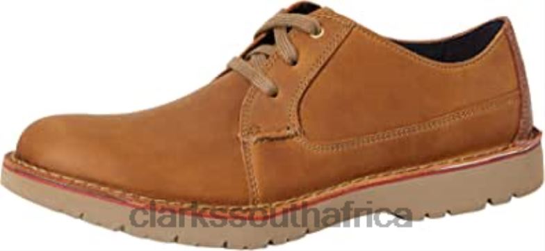 Men's Vargo Walk Oxford Clarks Brown Dark Tan Leather 840402477 Men Clarks Brown Dark Tan Leather