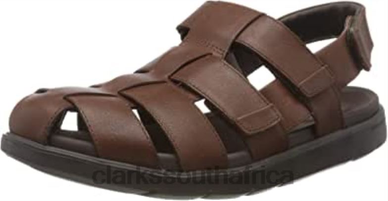 Clarks Brown Mahoga Ny Mahoga Ny Men's Unwilmore Ray Closed Toe Sandals 840402025 Men Clarks Brown Mahogany Mahogany