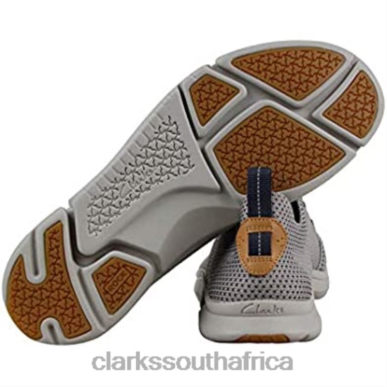 Triken Run Mens Gray Textile Athletic Slip On Running Shoes Clarks 840401607 Men Clarks