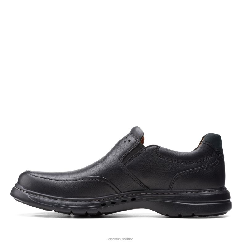 Un Brawley Step Clarks Black Tumbled Leather 840403637 Men Clarks Black Tumbled Leather