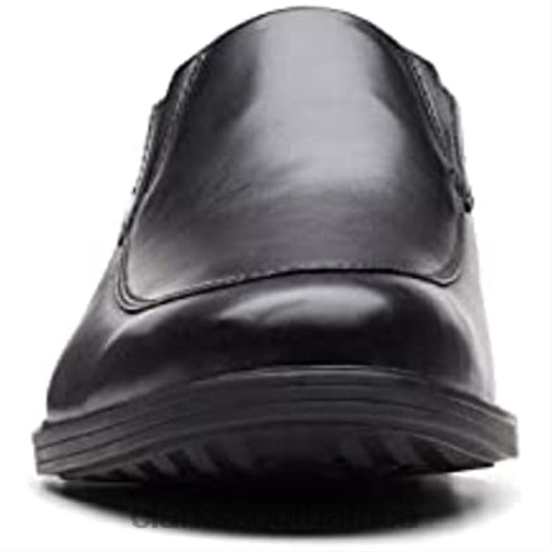 Black Leather Men's Gosworth Step Low-Top Slippers Clarks 840401636 Men Clarks Black Leather