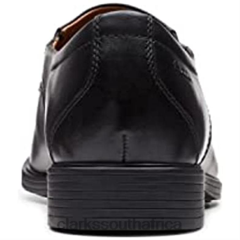 Black Leather Men's Gosworth Step Low-Top Slippers Clarks 840401636 Men Clarks Black Leather