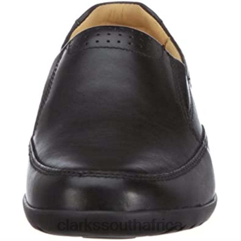Men's Recline Free Low-Top Slippers Clarks Black 840401255 Men Clarks Black Leather