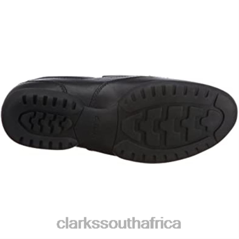 Men's Recline Free Low-Top Slippers Clarks Black 840401255 Men Clarks Black Leather