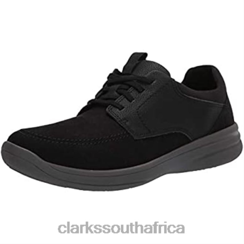 Black Leather Clarks Men's Step Stroll Lace Sneaker 840402923 Men Clarks Black Leather