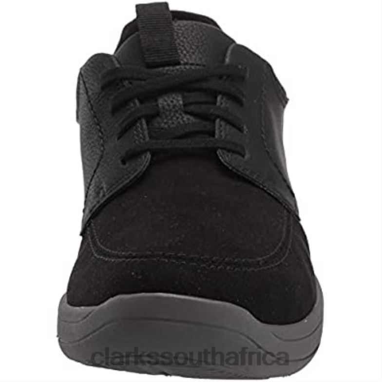 Black Leather Clarks Men's Step Stroll Lace Sneaker 840402923 Men Clarks Black Leather