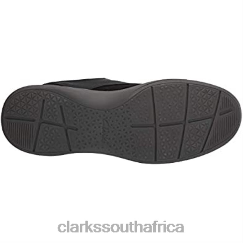 Black Leather Clarks Men's Step Stroll Lace Sneaker 840402923 Men Clarks Black Leather